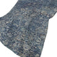 50" X 70" Blue And Pewter Floral Plush Throw Blanket