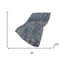 50" X 70" Blue And Pewter Floral Polyester Woven Plush Throw Blanket