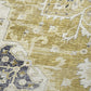50" X 70" Ivory Gray And Gold Floral Polyester Woven Plush Throw Blanket