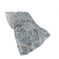 50" X 70" Blue And Ivory Floral Polyester Woven Plush Throw Blanket