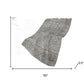 50" X 70" Charcoal And Gray Floral Polyester Woven Plush Throw Blanket