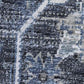 50" X 70" Blue Gray And Ivory Floral Polyester Woven Plush Throw Blanket