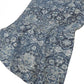 50" X 70" Blue Gray And Ivory Floral Polyester Woven Plush Throw Blanket