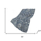 50" X 70" Blue Gray And Ivory Floral Polyester Woven Plush Throw Blanket