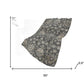 50" X 70" Charcoal Ivory And Coffee Floral Polyester Woven Plush Throw Blanket