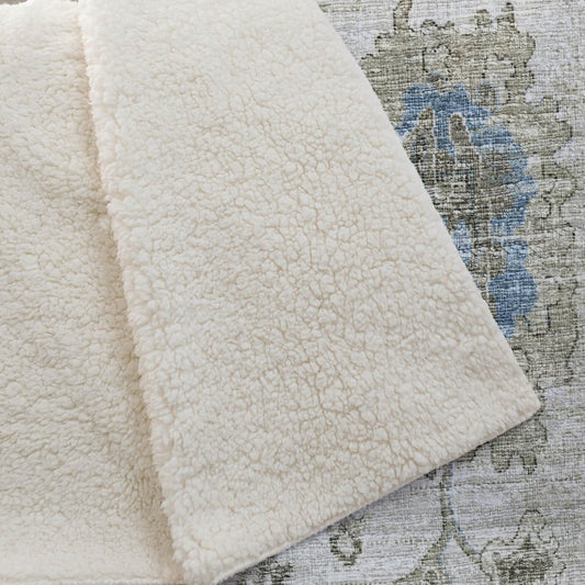 50" X 70" Blue Charcoal And Ivory Floral Polyester Woven Plush Throw Blanket