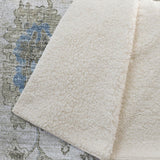 50" X 70" Blue Charcoal And Ivory Floral Polyester Woven Plush Throw Blanket