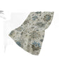50" X 70" Blue Charcoal And Ivory Floral Polyester Woven Plush Throw Blanket