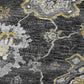 50" X 70" Gray And Gold Floral Polyester Woven Plush Throw Blanket