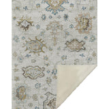 50" X 70" Linen Coffee And Teal Floral Microfiber Plush Throw Blanket