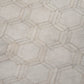 50" X 70" Ivory And Beige Geometric Microfiber Plush Throw Blanket
