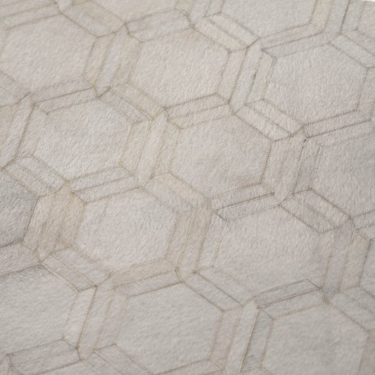 50" X 70" Ivory And Beige Geometric Microfiber Plush Throw Blanket