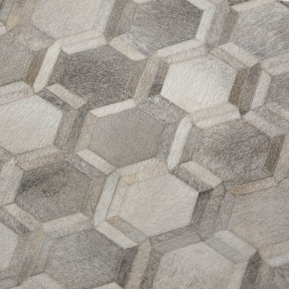 50" X 70" Gray And Ivory Geometric Polyester Woven Plush Throw Blanket