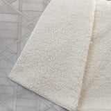 50" X 70" Ivory And Beige Geometric Polyester Woven Plush Throw Blanket