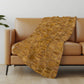 50" X 70" Brown Beige And Coffee Geometric Polyester Woven Plush Throw Blanket