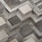 50" X 70" Gray And Ivory Geometric Polyester Woven Plush Throw Blanket