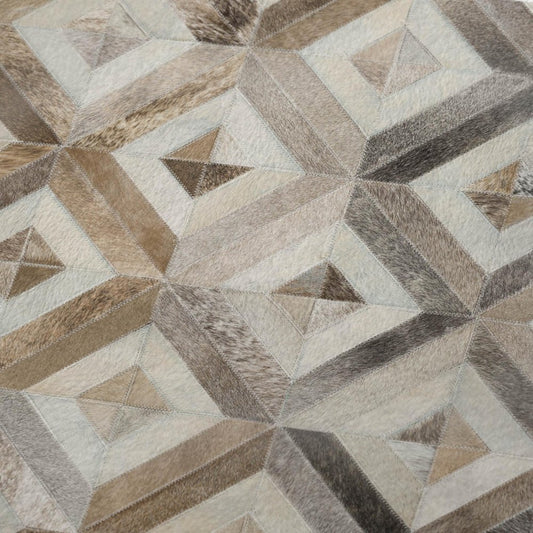 50" X 70" Gray And Brown Geometric Microfiber Plush Throw Blanket