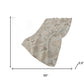 50" X 70" Ivory Beige And Gray Geometric Polyester Woven Plush Throw Blanket