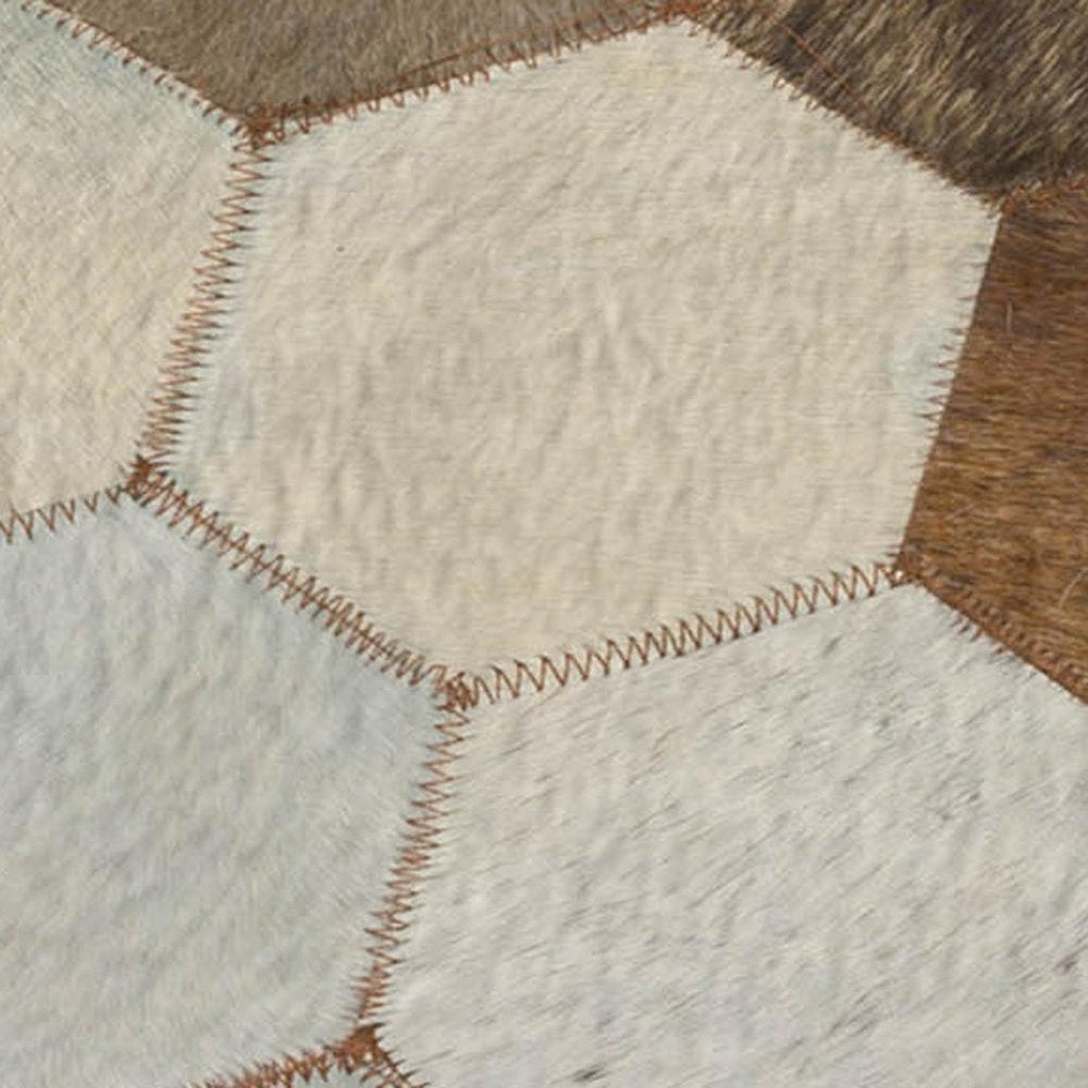 50" X 70" Black Brown And Ivory Geometric Polyester Woven Plush Throw Blanket