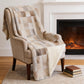 50" X 70" Taupe Ivory And Beige Animal Print Microfiber Plush Throw Blanket