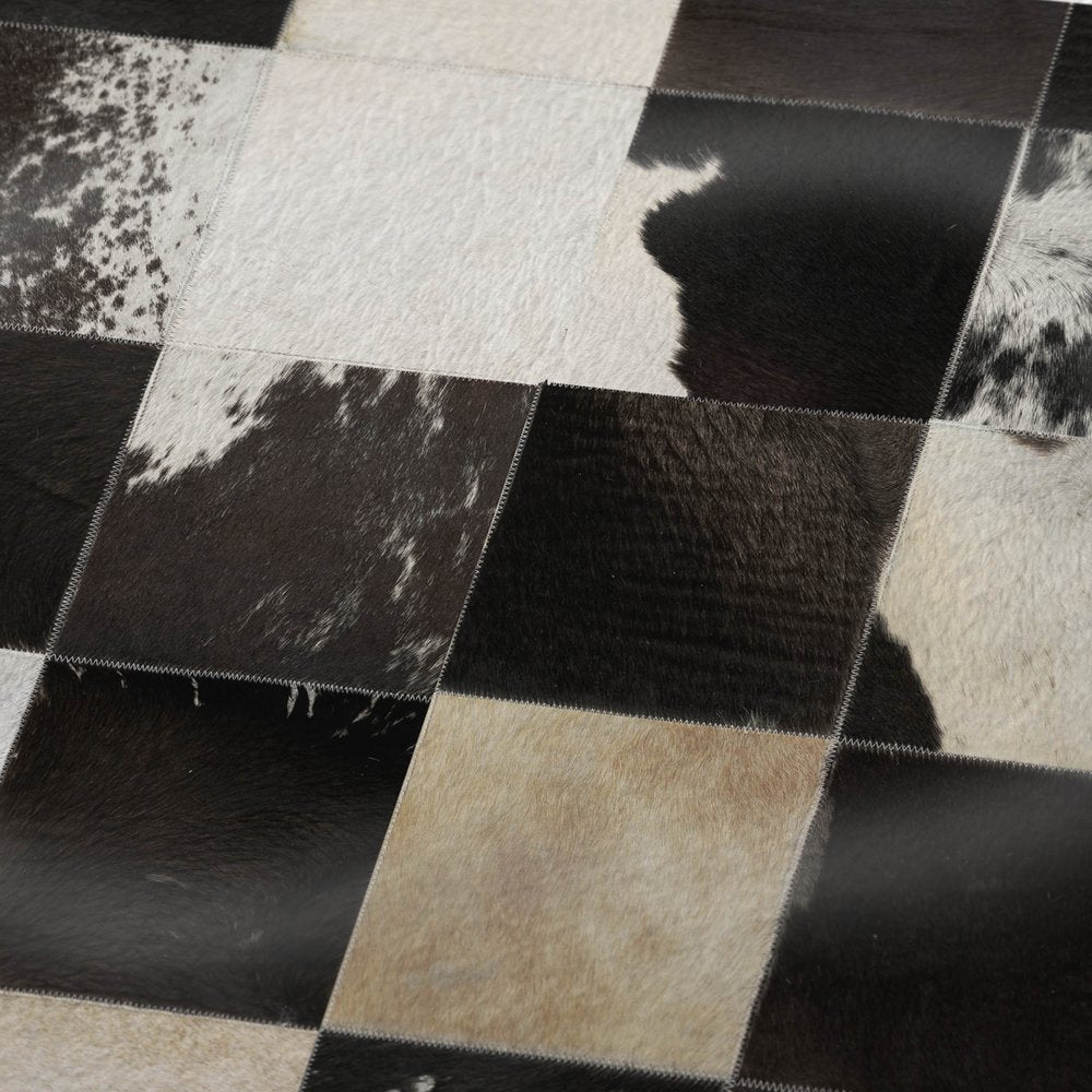 50" X 70" Black Ivory And Beige Animal Print Polyester Woven Plush Throw Blanket