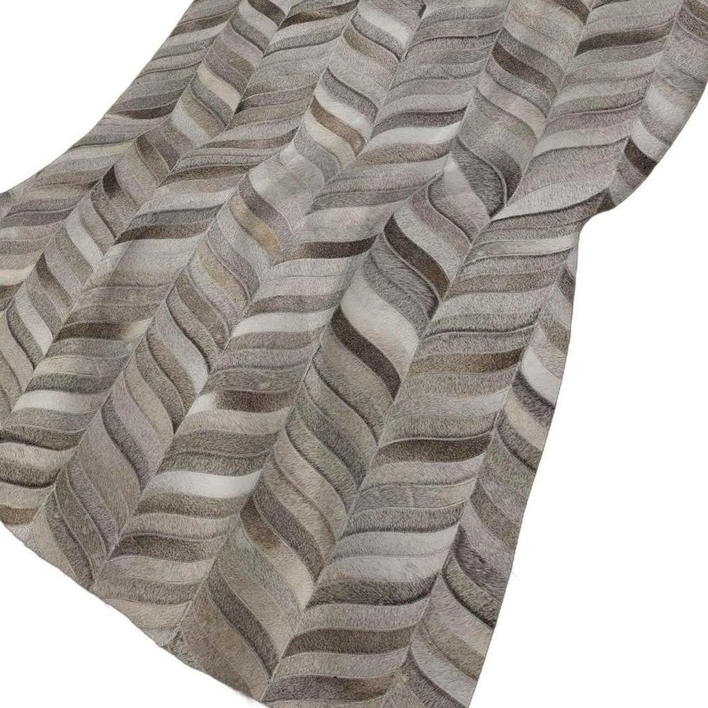 50" X 70" Gray Ivory And Beige Abstract Plush Throw Blanket