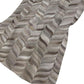 50" X 70" Gray Ivory And Beige Abstract Polyester Woven Plush Throw Blanket
