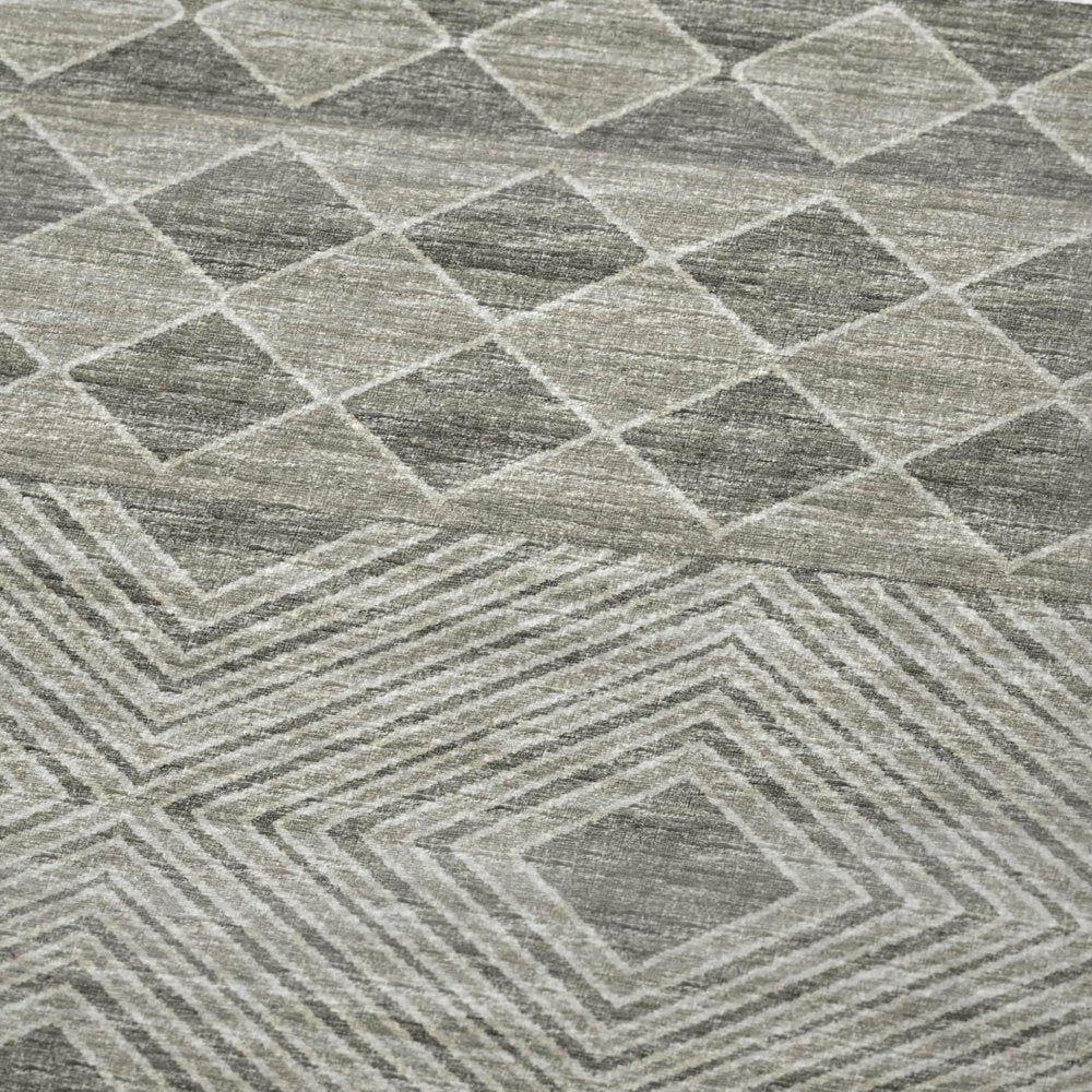 50" X 70" Taupe And Ivory Geometric Plush Throw Blanket