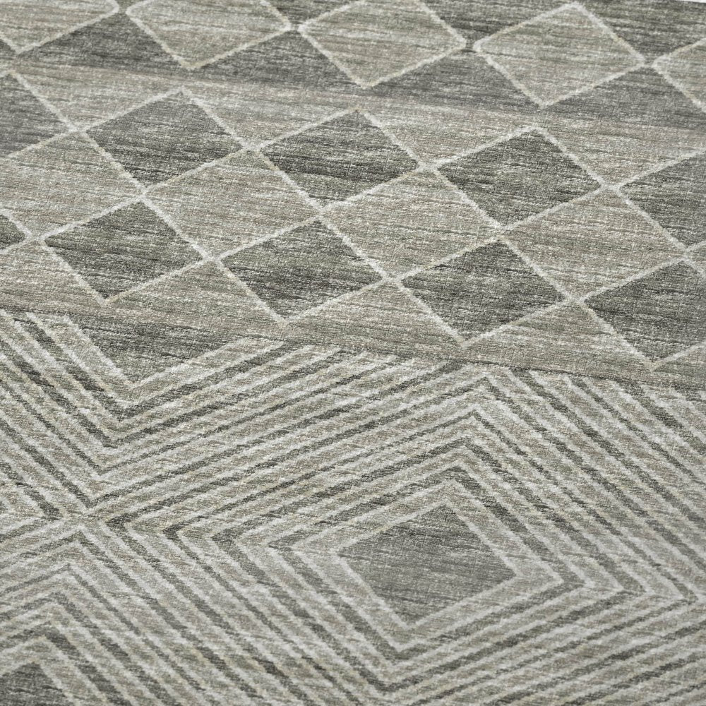 50" X 70" Taupe And Ivory Geometric Polyester Woven Plush Throw Blanket