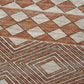 50" X 70" Rust And Ivory Geometric Microfiber Plush Throw Blanket