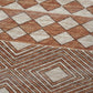 50" X 70" Rust And Ivory Geometric Polyester Woven Plush Throw Blanket