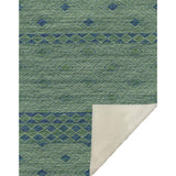 50" X 70" Green And Blue Microfiber Geometric Plush Throw Blanket