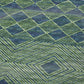 50" X 70" Green And Blue Geometric Microfiber Plush Throw Blanket