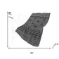50" X 70" Gray And Black Geometric Polyester Woven Plush Throw Blanket