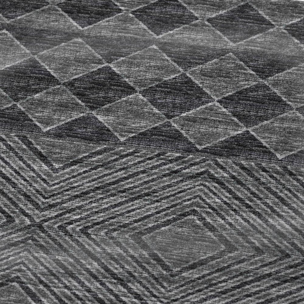 50" X 70" Gray And Black Geometric Polyester Woven Plush Throw Blanket