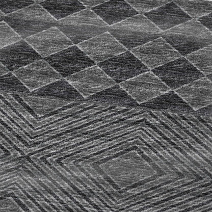 50" X 70" Gray And Black Geometric Polyester Woven Plush Throw Blanket