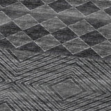 50" X 70" Gray And Black Geometric Polyester Woven Plush Throw Blanket