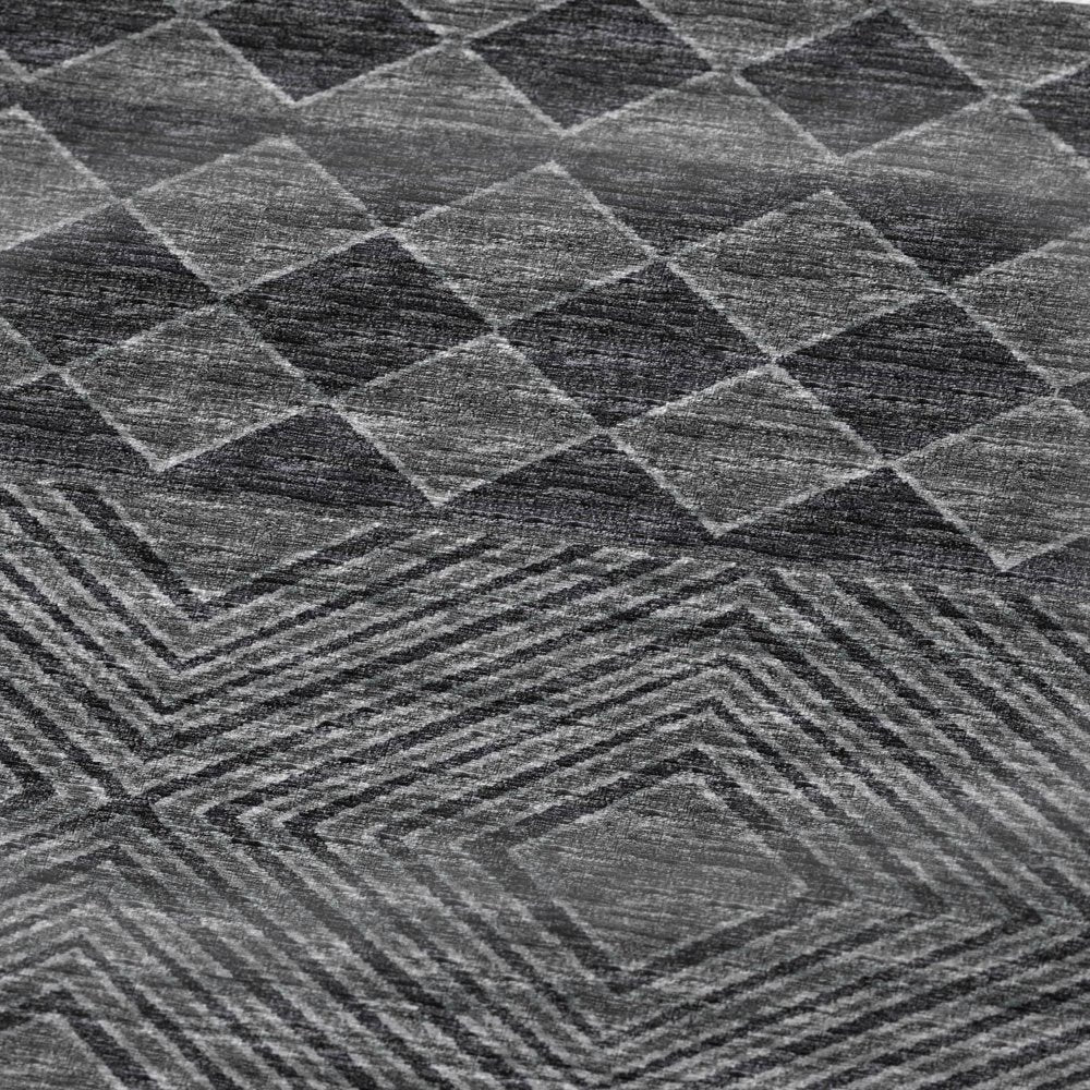 50" X 70" Gray And Black Geometric Polyester Woven Plush Throw Blanket