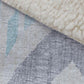 50" X 70" Aqua Gold And Ivory Ikat Microfiber Plush Throw Blanket