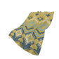 50" X 70" Yellow And Blue Ikat Polyester Woven Plush Throw Blanket