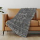 50" X 70" Gray And Gold Geometric Polyester Woven Plush Throw Blanket