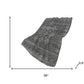 50" X 70" Gray And Gold Geometric Polyester Woven Plush Throw Blanket