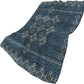 50" X 70" Blue And Rust Geometric Plush Throw Blanket
