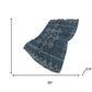 50" X 70" Blue And Rust Geometric Polyester Woven Plush Throw Blanket