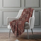 50" X 70" Rust And Ivory Geometric Polyester Woven Plush Throw Blanket