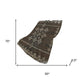 50" X 70" Brown Ivory And Gold Geometric Polyester Woven Plush Throw Blanket