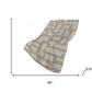 50" X 70" Taupe And Coffee Abstract Polyester Woven Plush Throw Blanket