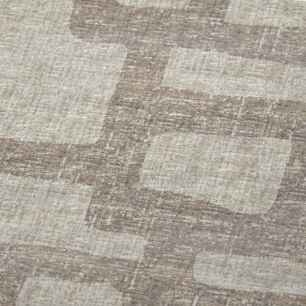 50" X 70" Taupe And Coffee Abstract Plush Throw Blanket