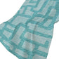 50" X 70" Turquoise And Aqua Abstract Polyester Woven Plush Throw Blanket