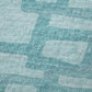 50" X 70" Turquoise And Aqua Abstract Polyester Woven Plush Throw Blanket